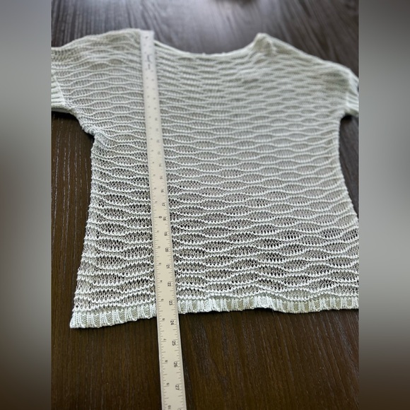 Love stitch cover up vacation top open knitted acrylic metallic thread - Picture 10 of 10